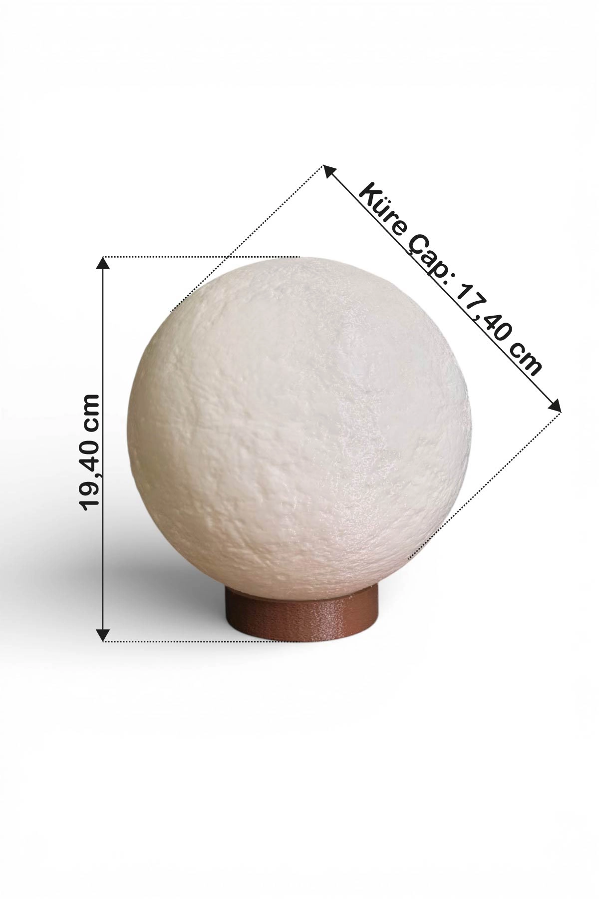 Ay Küre Masa Lambası | Gün Işığı LED, Dekoratif Gece Lambası