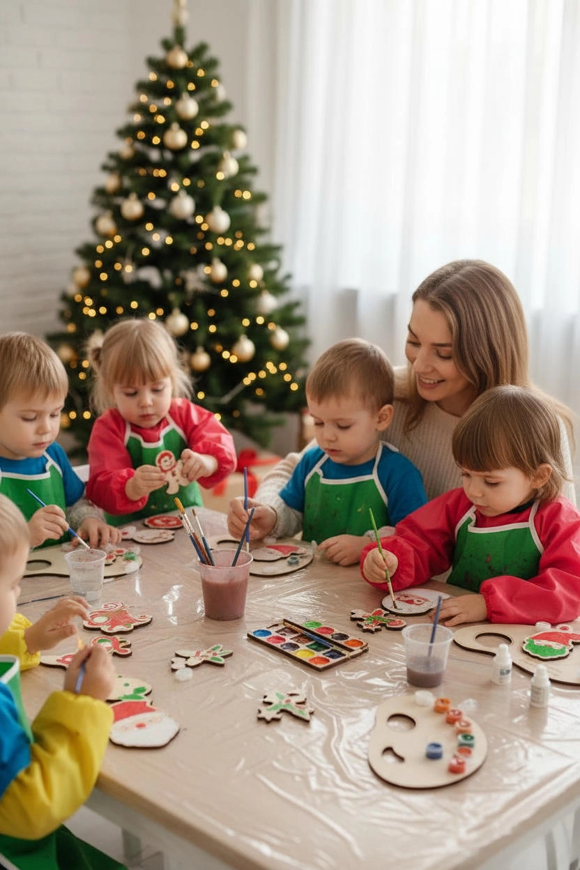 Noel Temalı Ahşap Boyama Oyun Seti | Okul Öncesi Etkinlik