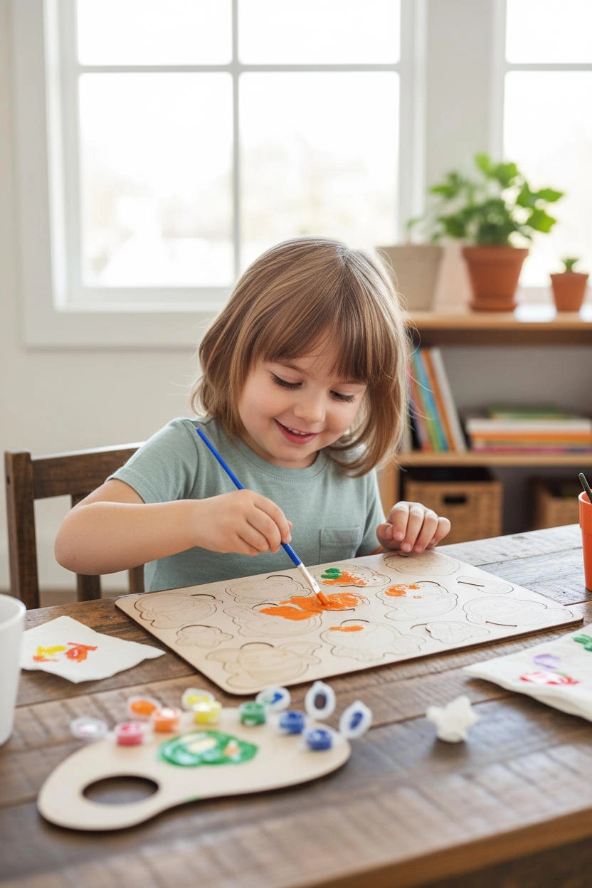 Noel Temalı Ahşap Boyama Oyun Seti | Okul Öncesi Etkinlik