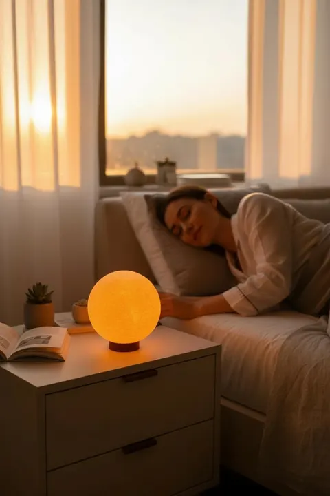Ay Küre Masa Lambası 17.4 cm Dekoratif Gece Lambası Gün Işığı LED Ampul Dahil