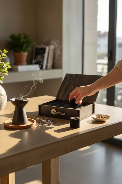 Premium Hızlı Yanan 50'li Tablet Kömür - Nargile ve Buhur İçin Özel Seri