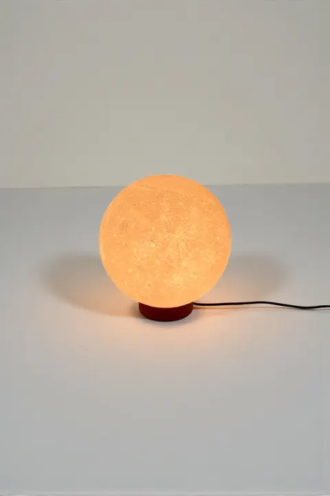 Ay Küre Masa Lambası 17.4 cm Dekoratif Gece Lambası Gün Işığı LED Ampul Dahil