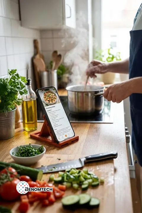 Katlanabilir Masaüstü Telefon ve Tablet Standı (Kahverengi)