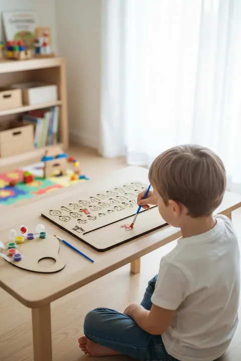 Ahşap Boyanabilir Sayılar ve Matematik - Kendin Yap (DIY) Etkinlik Seti