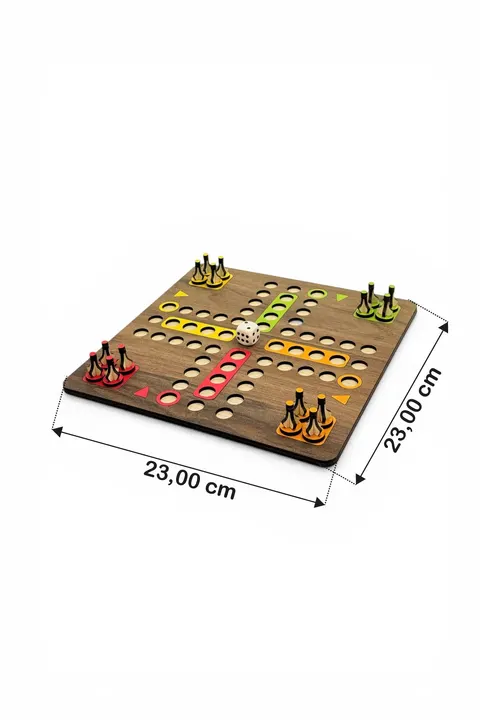 Ahşap Ludo Oyunu (Kızma Birader) - 4 Kişilik Premium Masa Oyunu