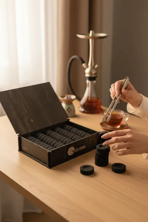 Premium Hızlı Yanan 50'li Tablet Kömür - Nargile ve Buhur İçin Özel Seri