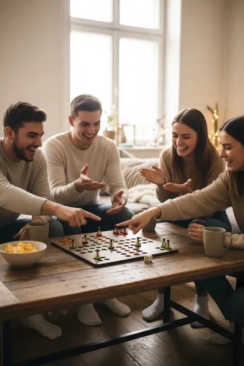 Ahşap Ludo Oyunu (Kızma Birader) - 4 Kişilik Premium Masa Oyunu