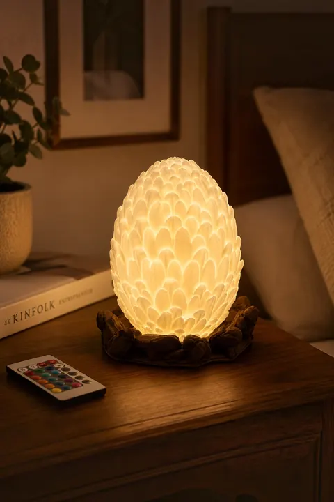 Ejderha Yumurtası Dekoratif Masa Lambası RGB E27 Duy 20 cm DRACORA