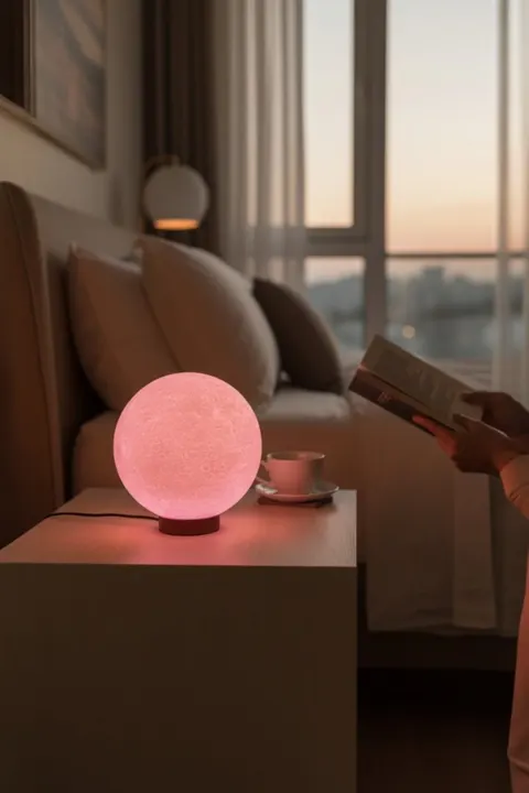 Ay Lambası Kumandalı RGB Renk Değiştiren Gece Lambası 17.4 cm E27 Ampul Dahil