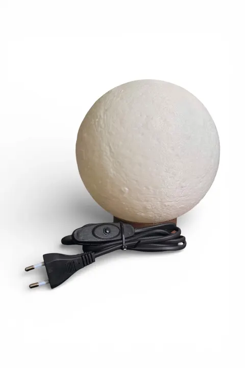 Ay Küre Masa Lambası 17.4 cm Dekoratif Gece Lambası Gün Işığı LED Ampul Dahil