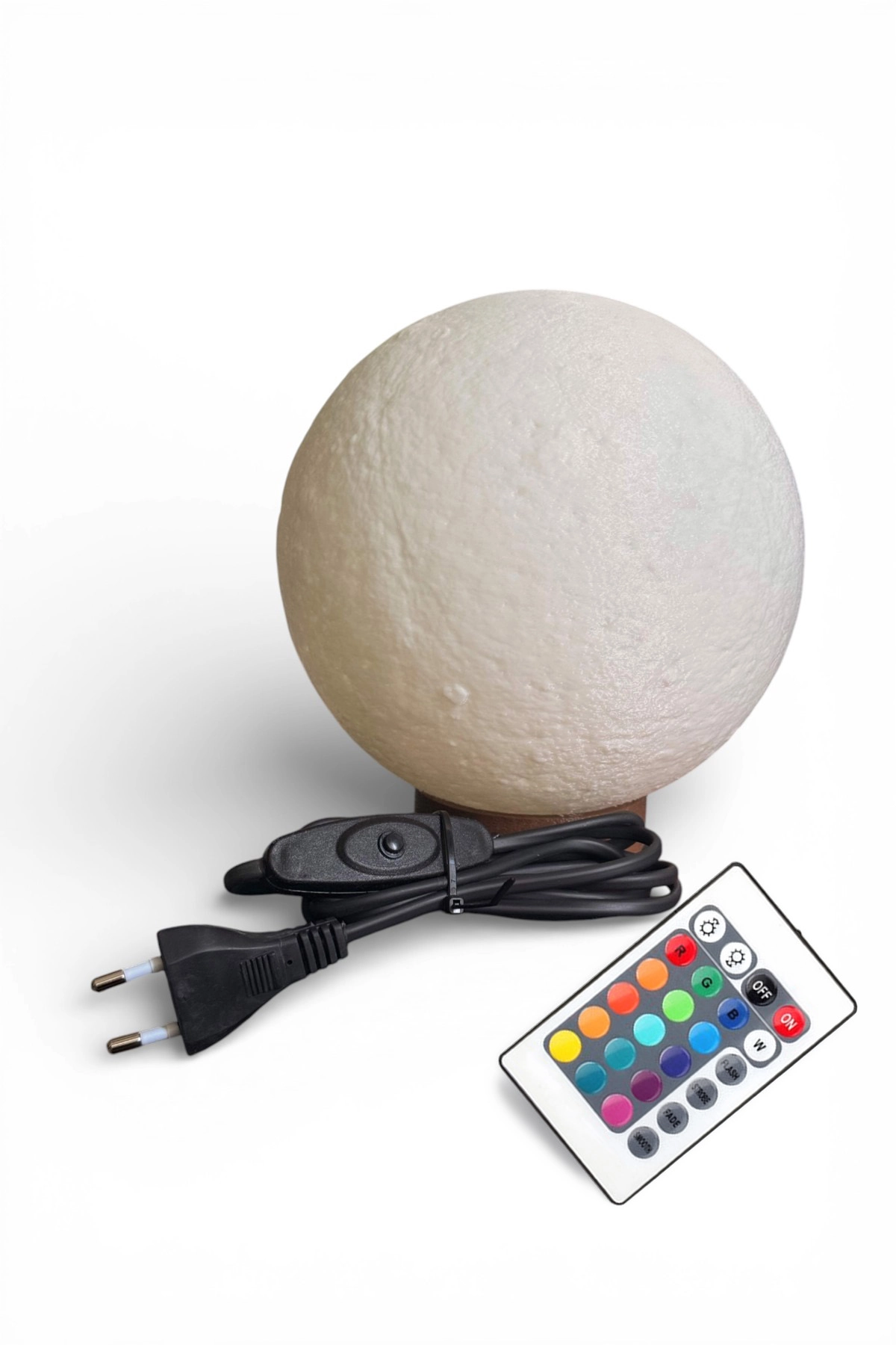 Ay Lambası Kumandalı RGB Renk Değiştiren Gece Lambası 17.4 cm E27 Ampul Dahil